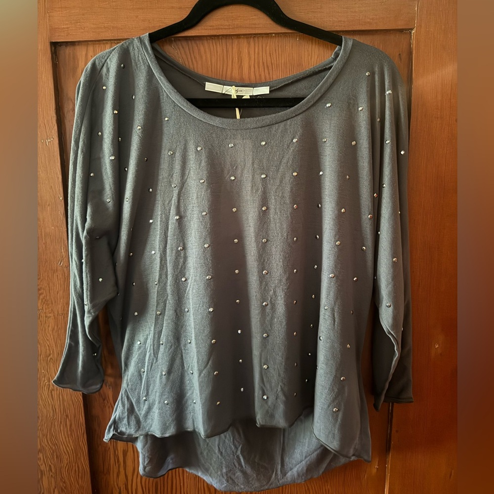 🆕 Soft Dolman Sleeve Embellished Top